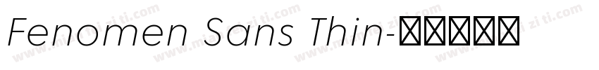 Fenomen Sans Thin字体转换